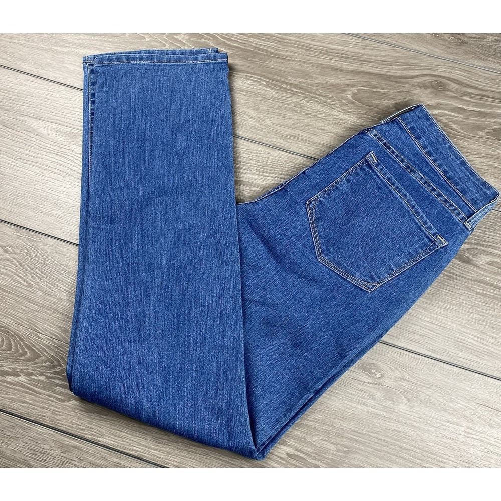 NYDJ Women's Marilyn Straight Denim Jeans Blue Size 10